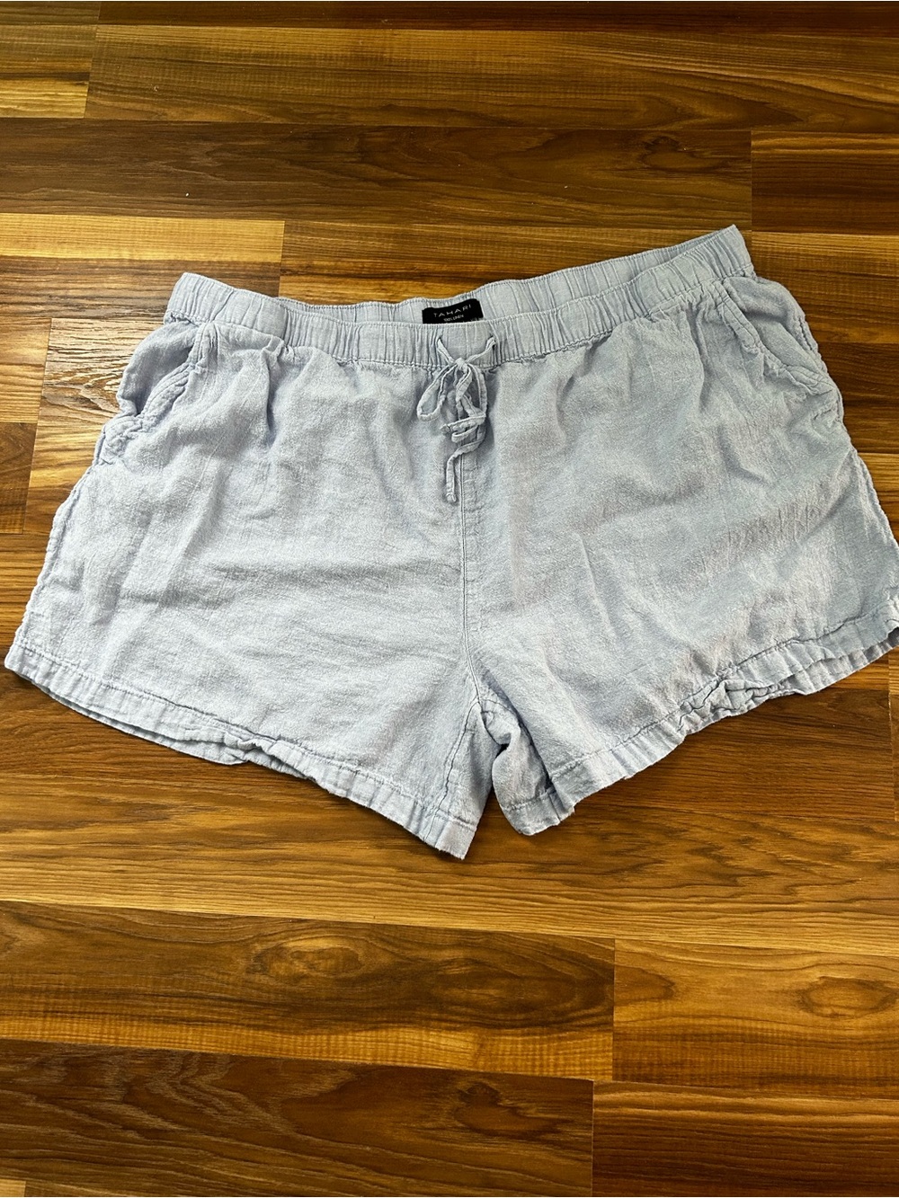 Tahari 100% Linen Drawstring Shorts 3X